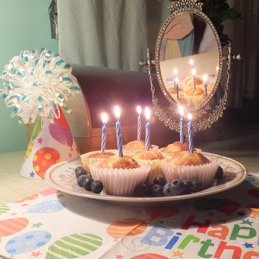 Blueberry Muffin Birthday Photograph by Denise F Fulmer