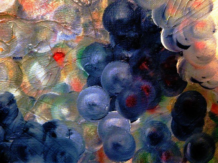 Blueberry Space Jazz Painting by Lisa Kaiser