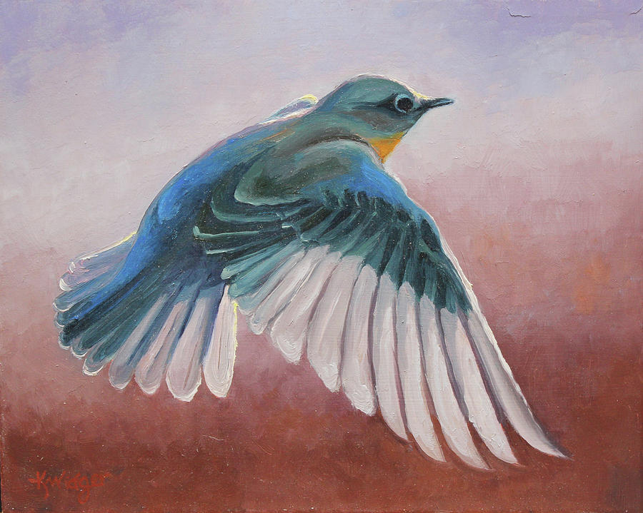 Bluebird #1 Painting by Katy Widger