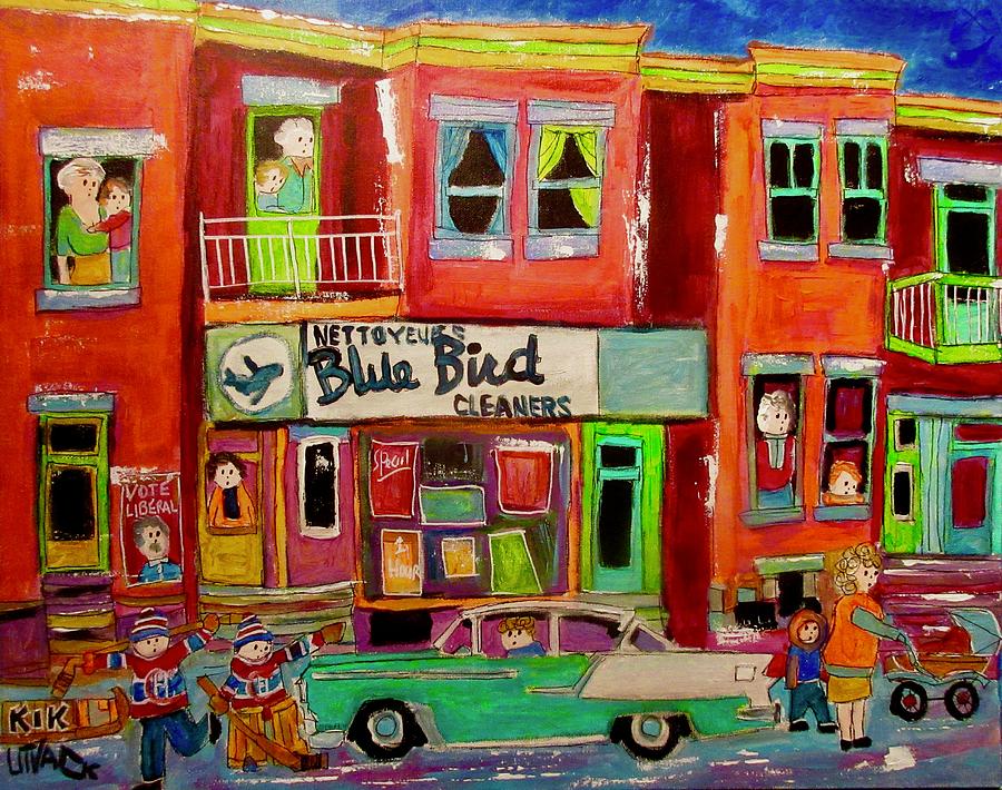 BlueBird Cleaners Wellington Point St. Charles Painting by Michael Litvack