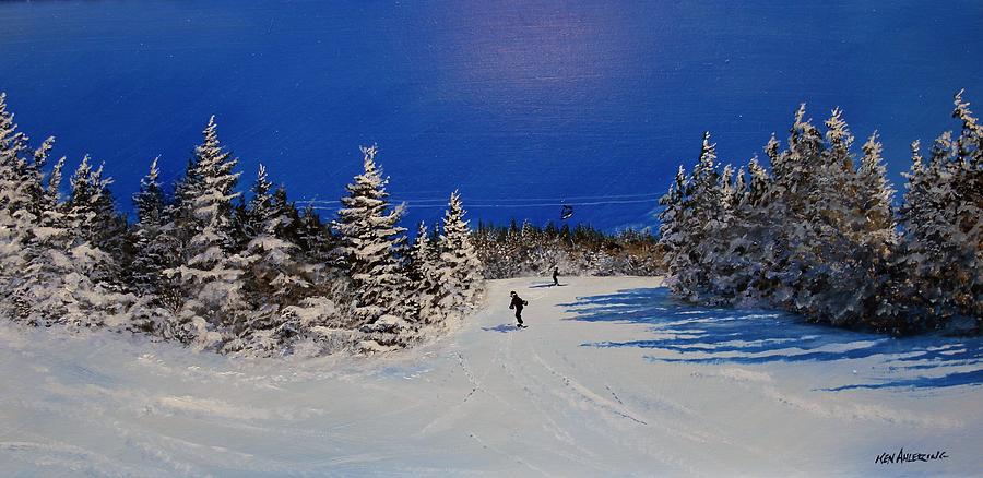 Winter Painting - Bluebird Day by Ken Ahlering