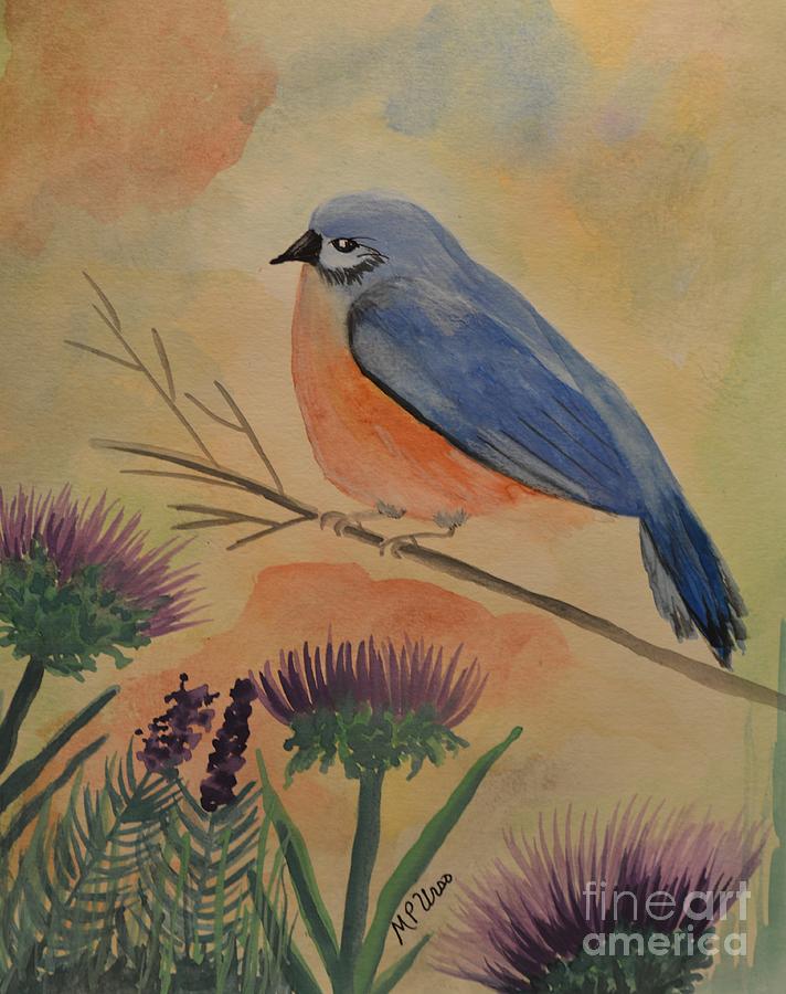 Bluebird in the Meadow Painting by Maria Urso