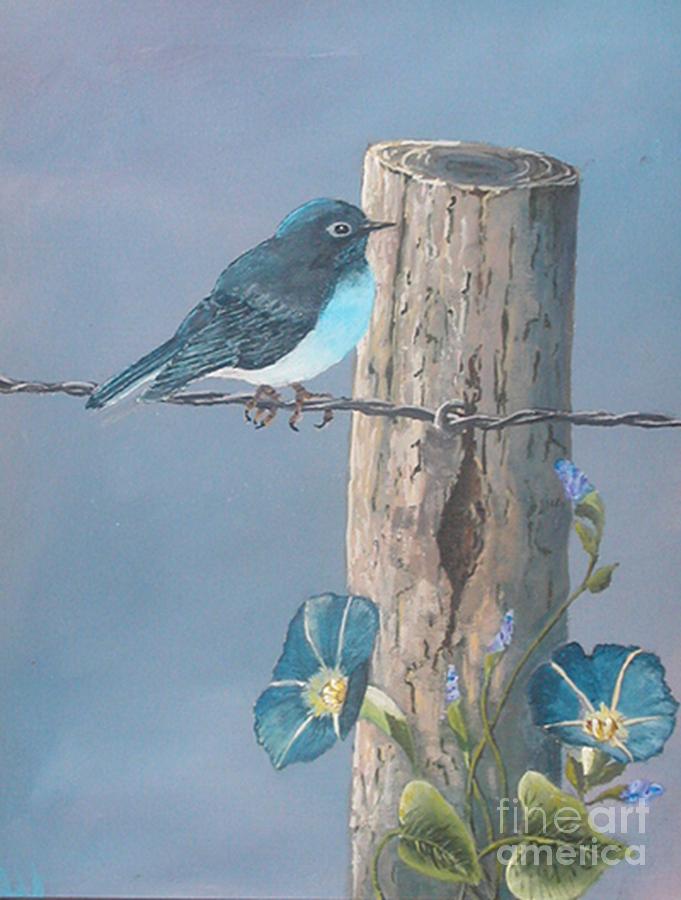 Bluebird Painting - Bluebird by John Wise Bluebird Painting - Bluebird by John Wise