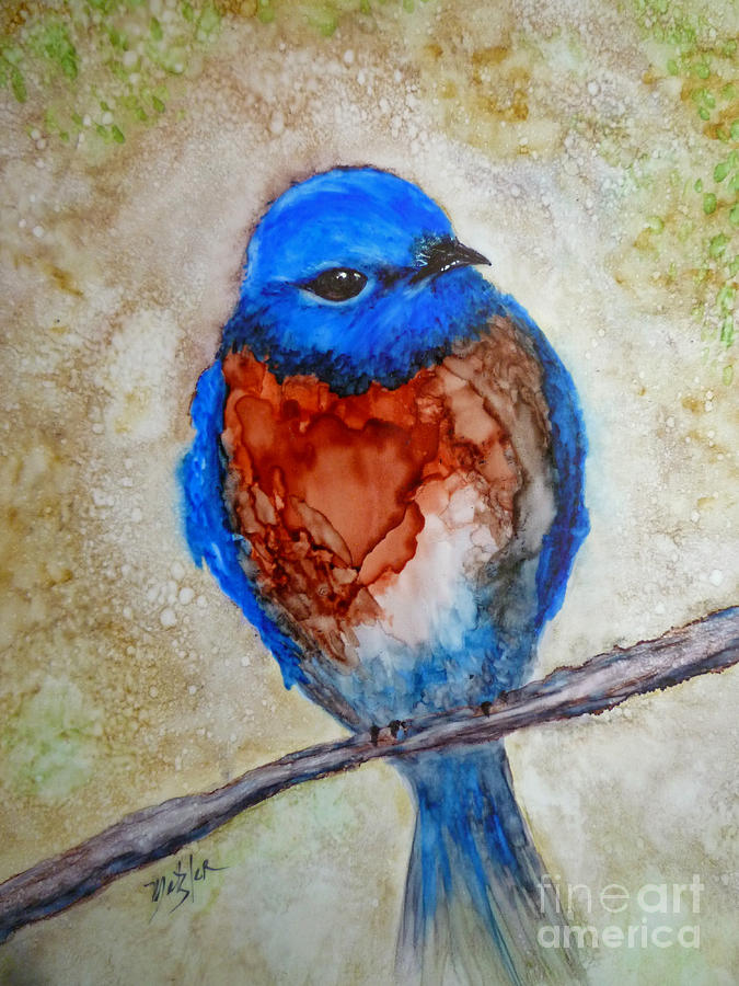 Bluebird Painting by Julie Metzler - Fine Art America