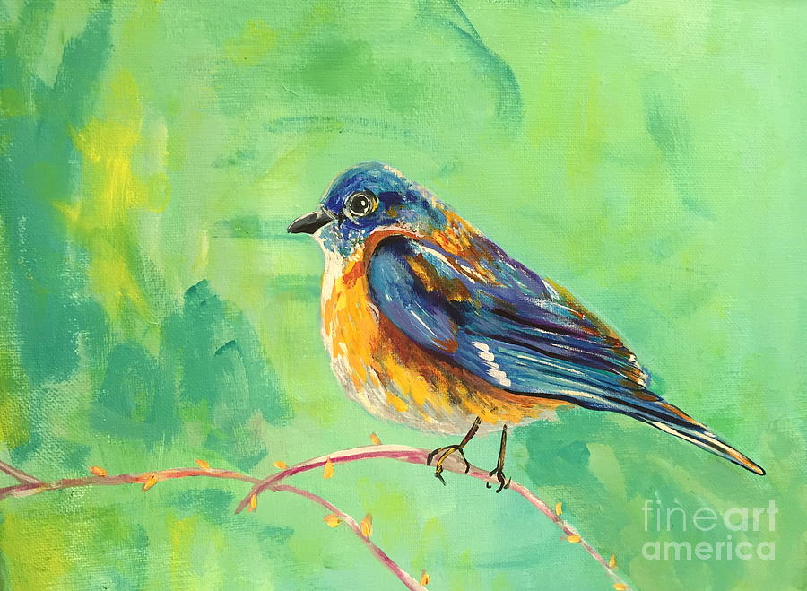 Bluebird Painting by Kim Heil