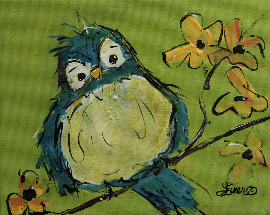 Bird Painting - Bluebird of Happiness by Terri Einer