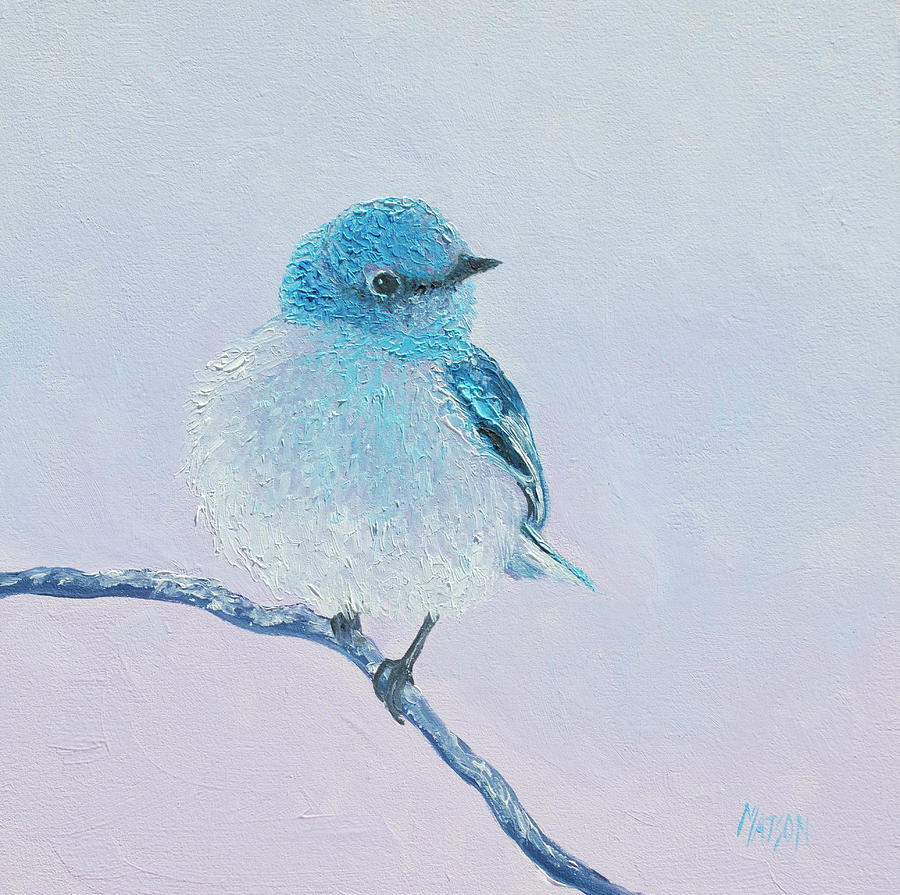 Bluebird painting Painting by Jan Matson