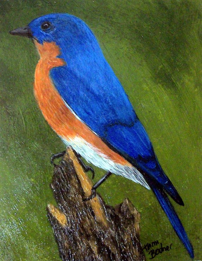 Bluebird Painting - Bluebird by Tami Booher