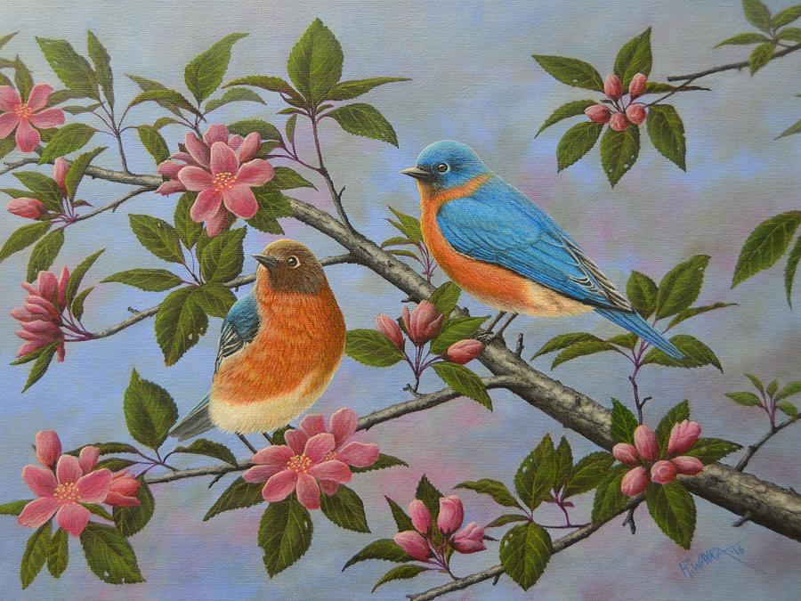 Bluebirds Painting