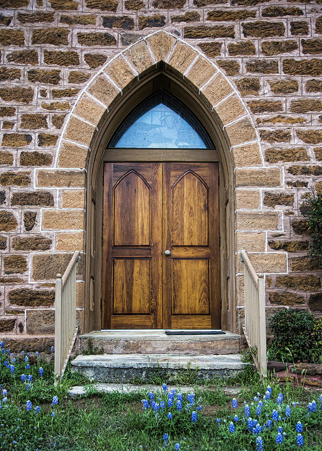 Bluebonnet Door Photograph by Stephen Stookey