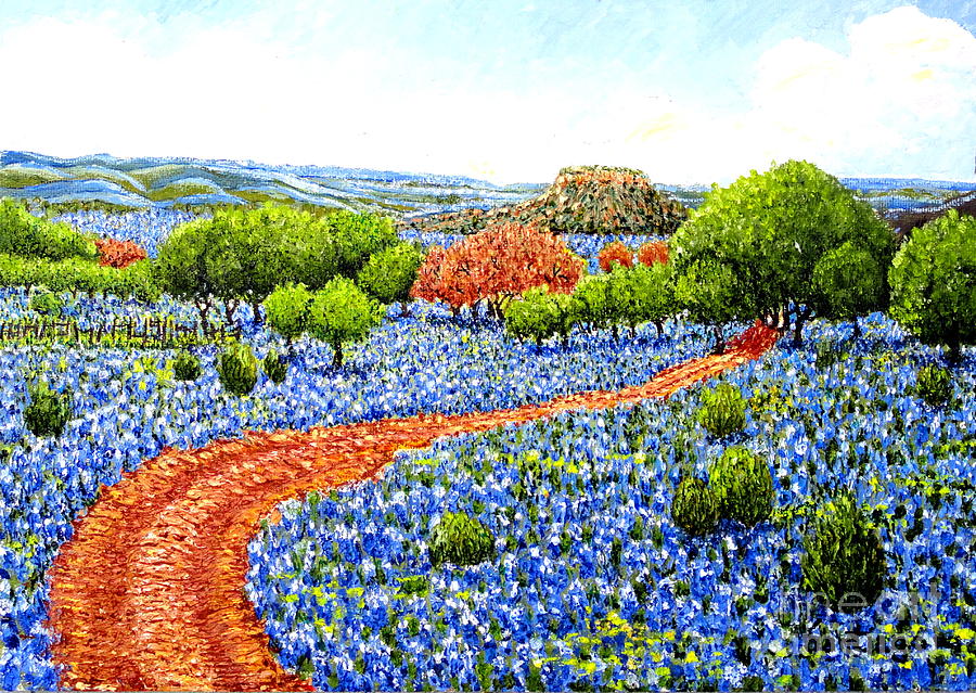 BLUEBONNETS ACROSS TEXAS by SANTIAGO CHAVEZ BLUEBONNETS ACROSS TEXAS by SANTIAGO CHAVEZ