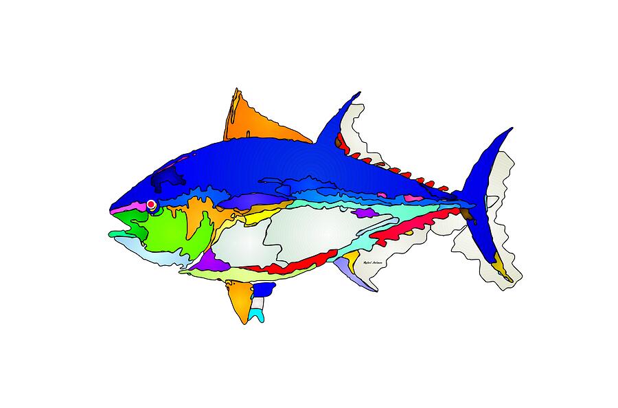 BlueFin Tuna  Digital Art by Rafael Salazar