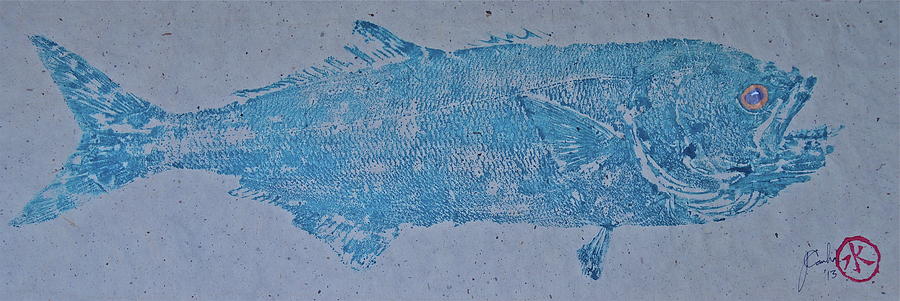 Bluefish - Chopper- Aligator Blue - Mixed Media by Jeffrey Canha