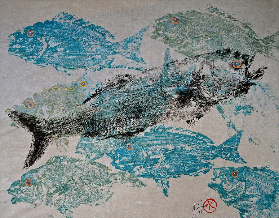 Bluefish Delight - Lunchtime  Mixed Media by Jeffrey Canha