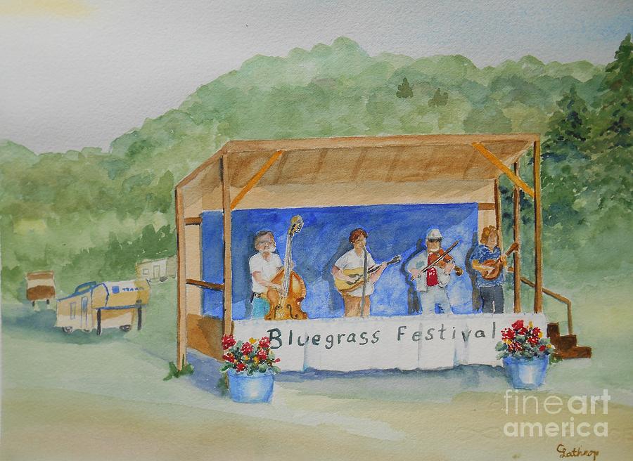 Bluegrass Festival Painting by Christine Lathrop