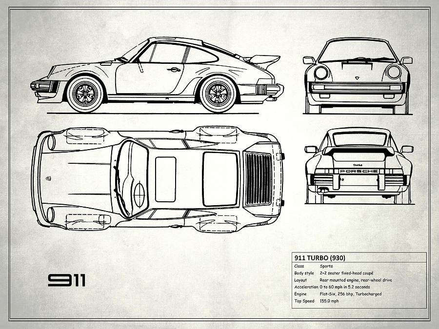 Porsche 911 Gt2rs Blueprint