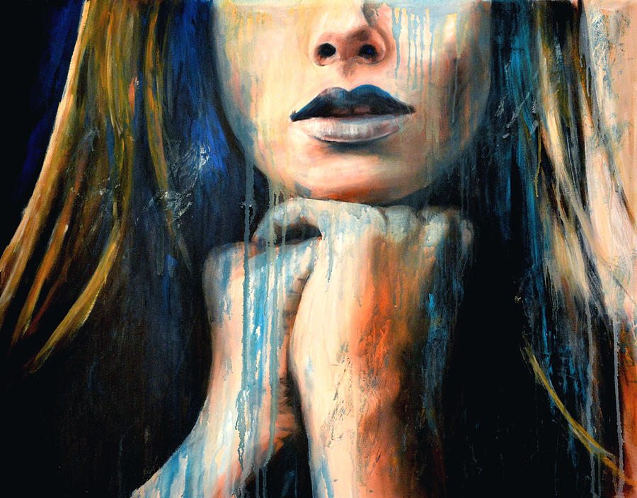 Bluerain Painting by Escha Van den bogerd