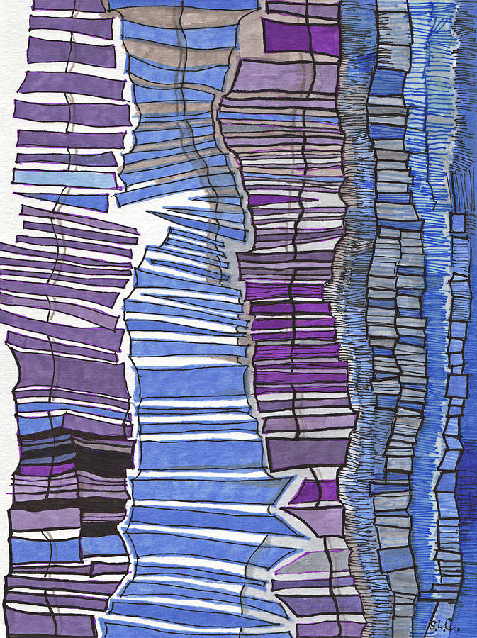 Blues And Purples Drawing by Sandra Church