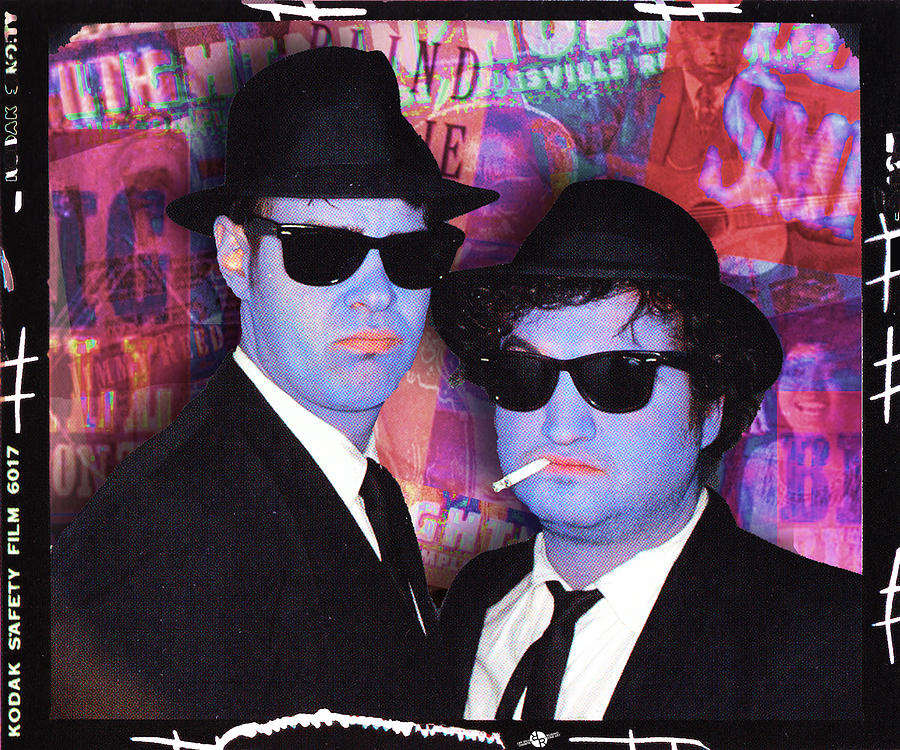 Blues Brothers Red Painting by Tony Rubino
