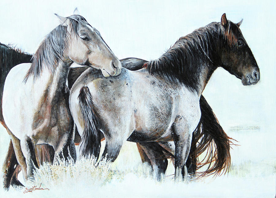 Horse Painting - Blues Brothers by Susie Gordon