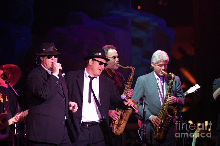 Bill Clinton Photograph - Blues Brothers with Bill Clinton by Concert Photos