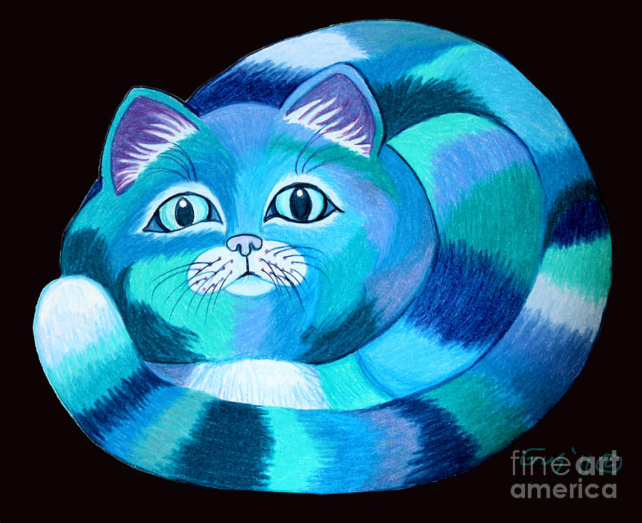 Cat　Blues　Gustafson　Nick　Drawing　by　Pixels