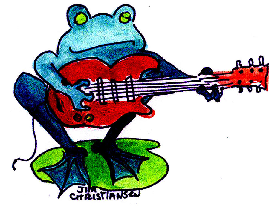 Blues Frog in Color Painting by James Christiansen