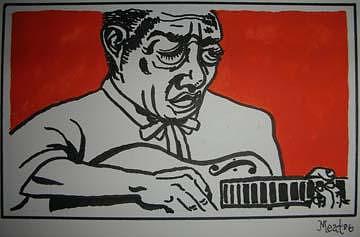 Blues Man Drawing - Blues Man 5x7 Inch by Meat-Jeffery Paul Gadbois Blues Man Drawing - Blues Man 5x7 Inch by Meat-Jeffery Paul Gadbois