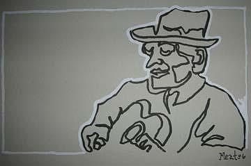 Blues Man 8 5x7inch Drawing by Meat-Jeffery Paul Gadbois Blues Man 8 5x7inch Drawing by Meat-Jeffery Paul Gadbois