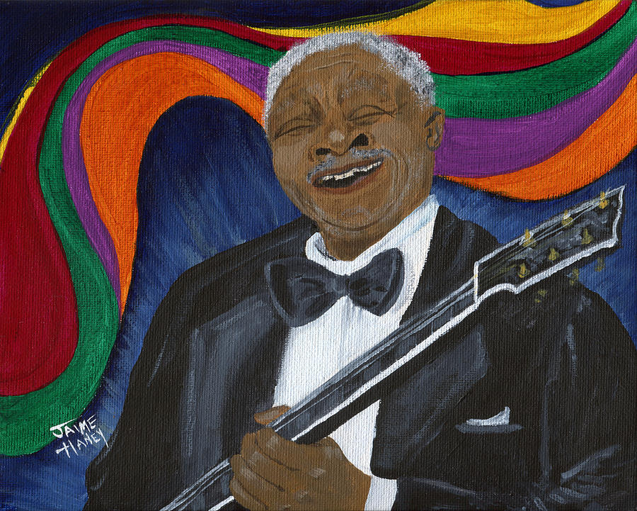 Blues Man Painting by Jaime Haney