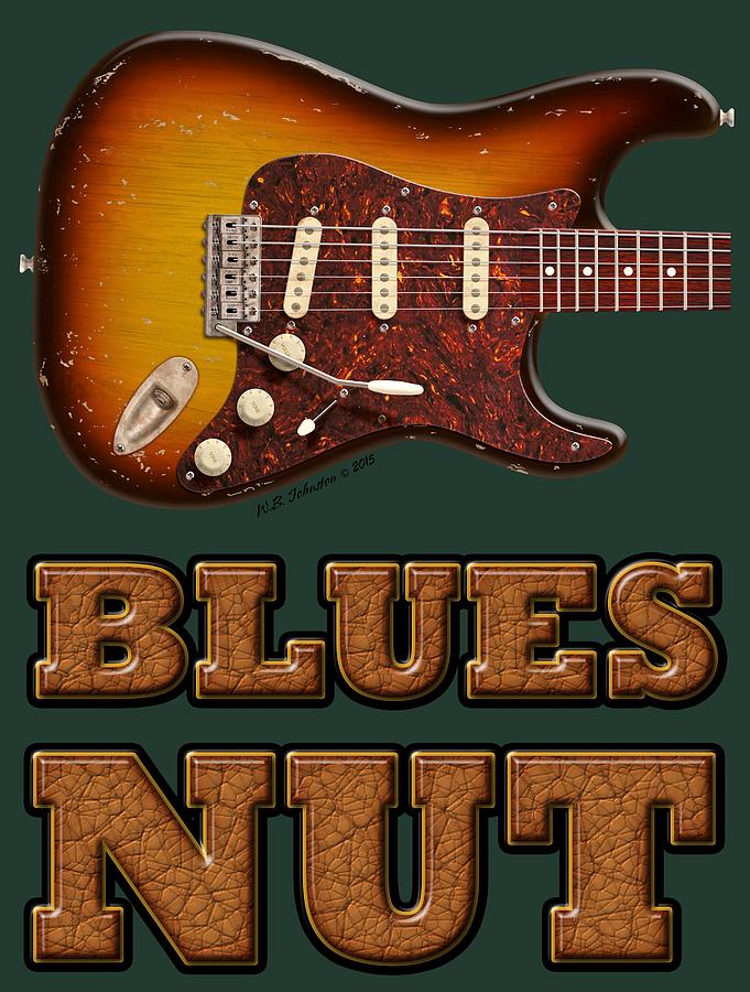Blues Nut Shirt Digital Art by WB Johnston