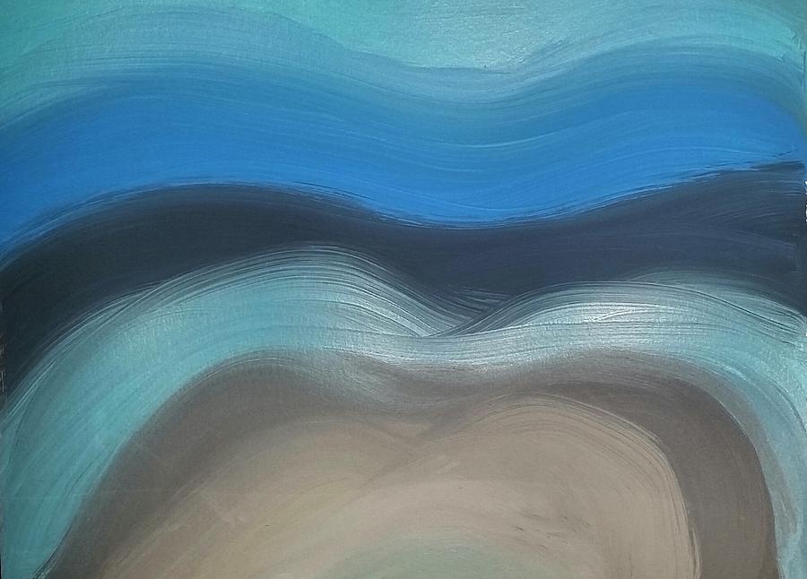 Abstract Painting - Blues by Vale Anoai