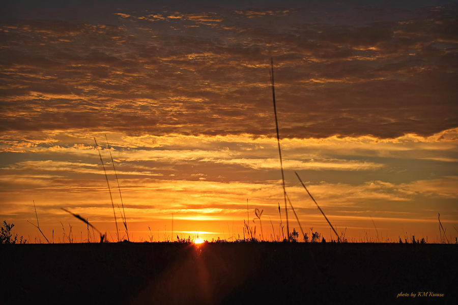 Bluestem Prairie Sunrise Photograph by Kathy M Krause