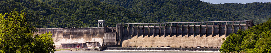Mountain Photograph - Bluestone West Virginia Dam Panorama by Teresa Mucha