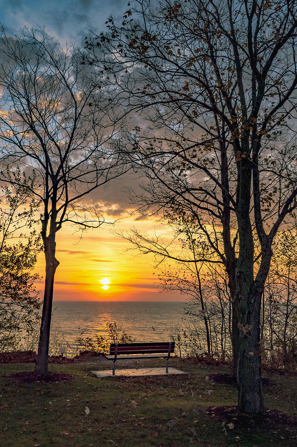 Fall Photograph - Bluff Bench by James  Meyer