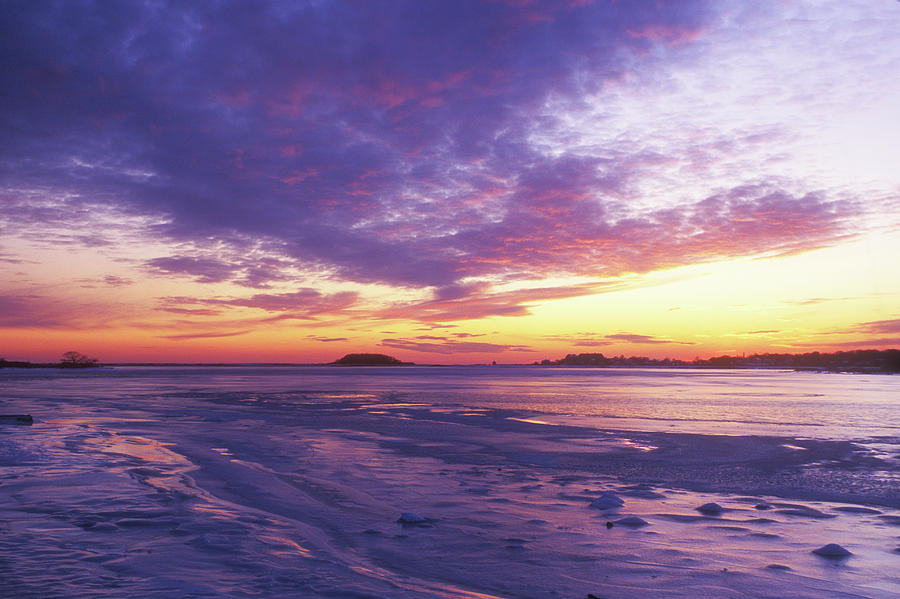 Bluff Point Winter Sunset Photograph by John Burk