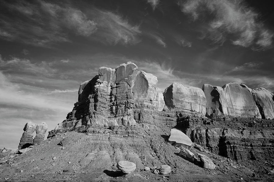 Nature Photograph - Bluff Utah Landscape BW by David Gordon