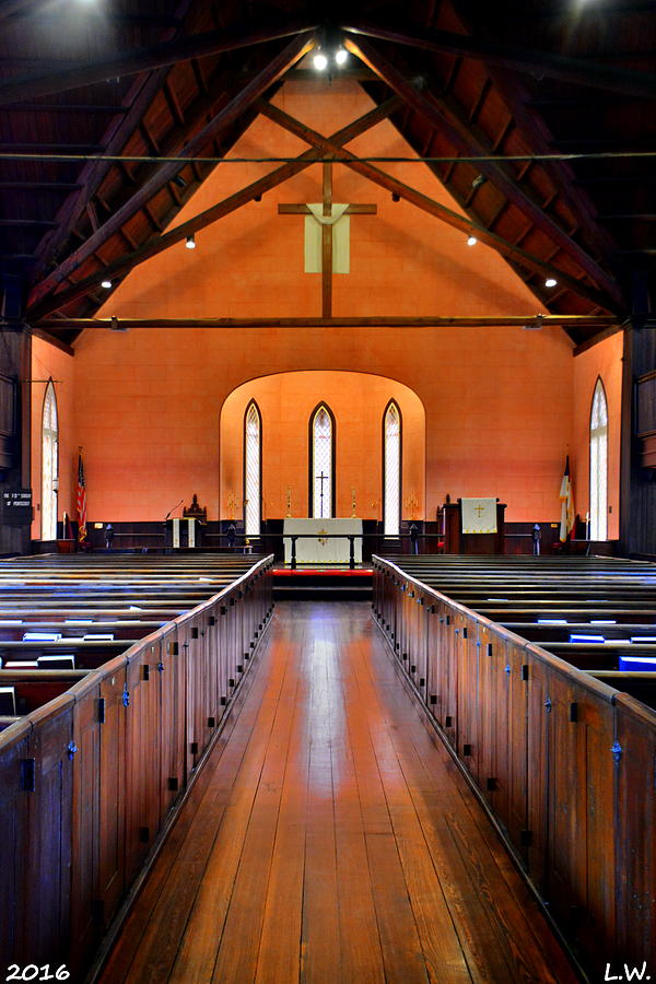 Bluffton SC Church Of The Cross Sanctuary Photograph by Lisa Wooten
