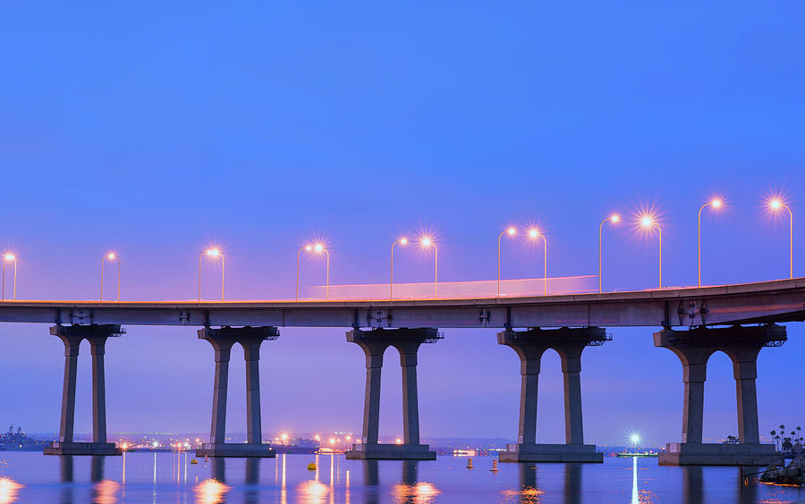 A Blur On Coronado Bridge Photograph by Joseph S Giacalone