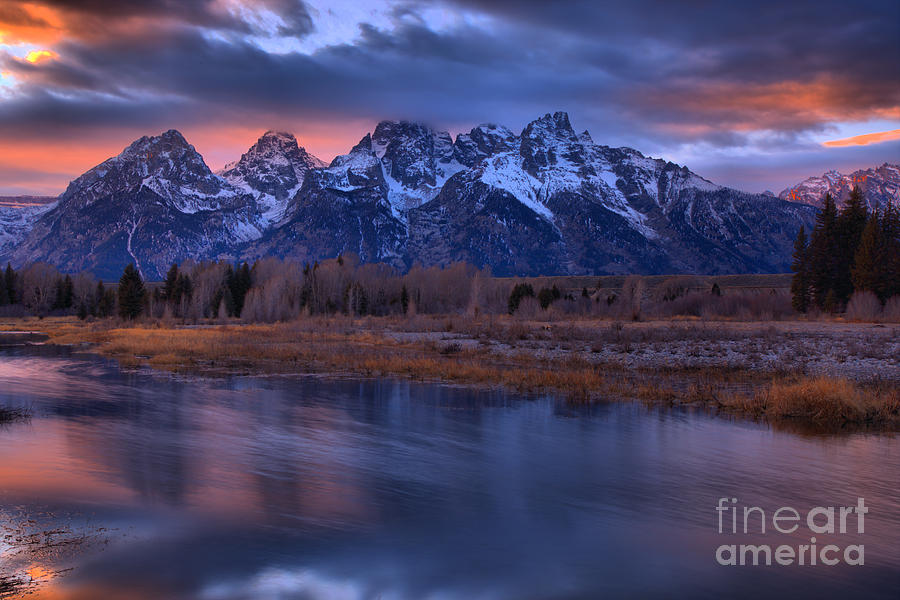 Blurred Snake River Sunset Reflections Photograph by Adam Jewell