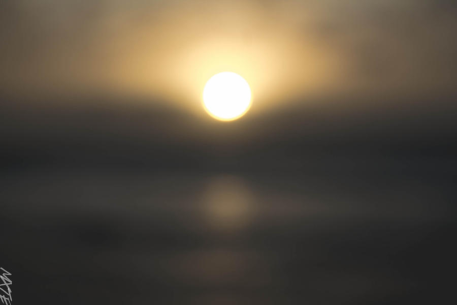 Sunset Photograph - Blurred sun by Ismael Marte Ramos