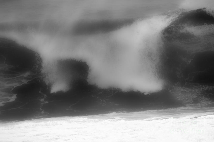 Blurry Breakers Black And White Photograph by Adam Jewell