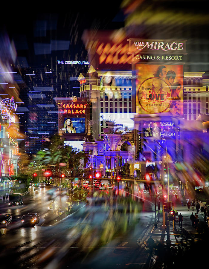 Las Vegas Photograph - Blurry Vegas Nights by Ricky Barnard
