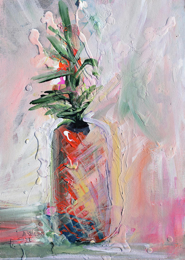 Blush Pineapple Painting by Karen Ahuja