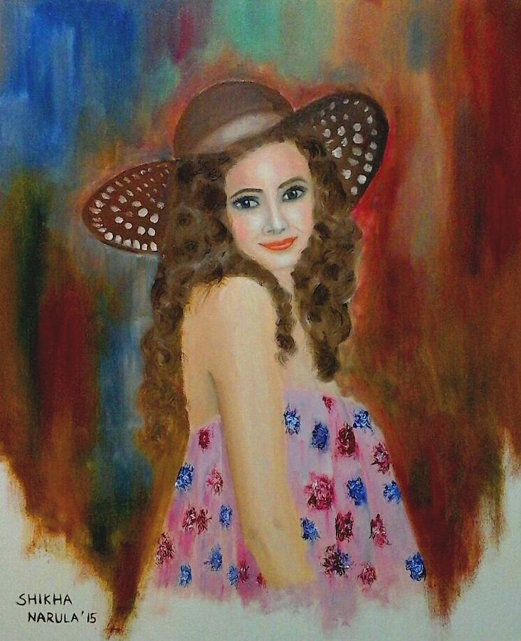 Hat Painting - Blush by Shikha Narula