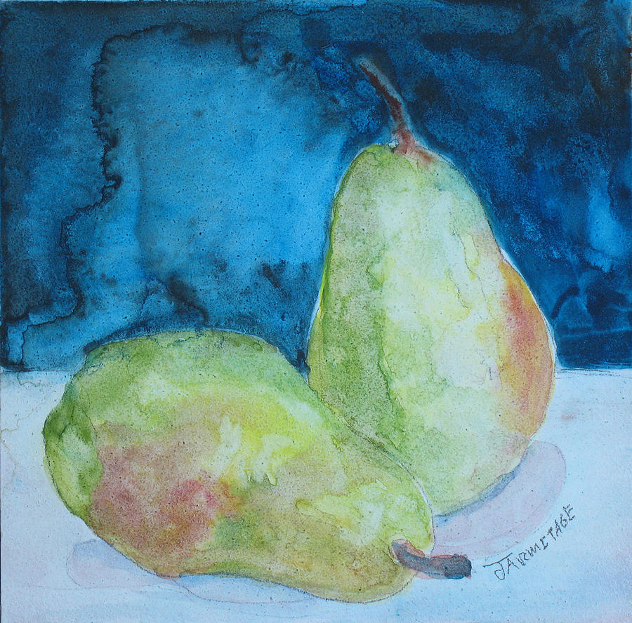 Blushing Pears Painting by Jenny Armitage