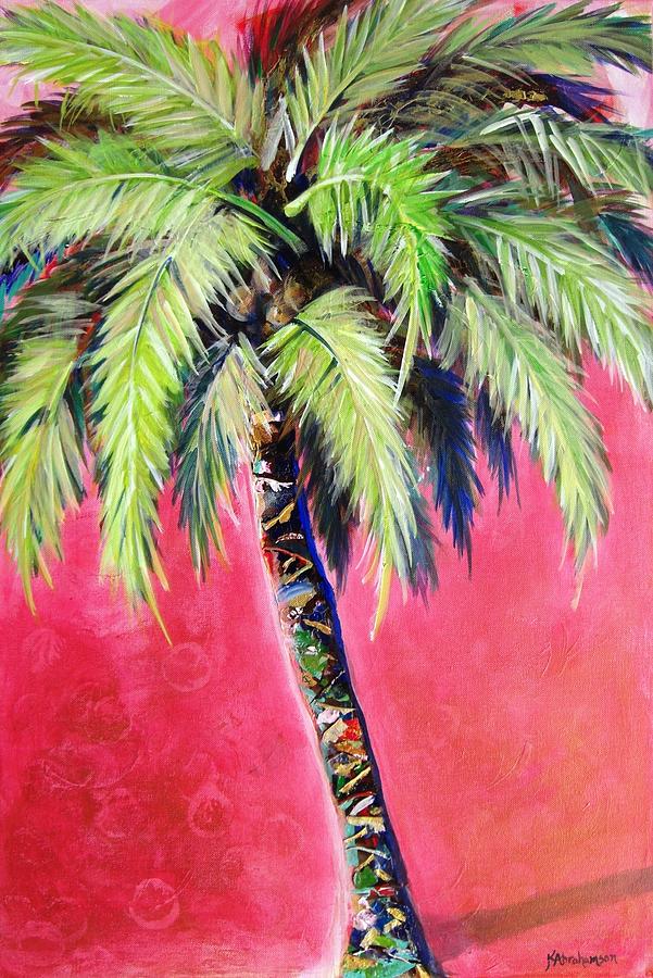 Blushing Pink Palm Painting by Kristen Abrahamson