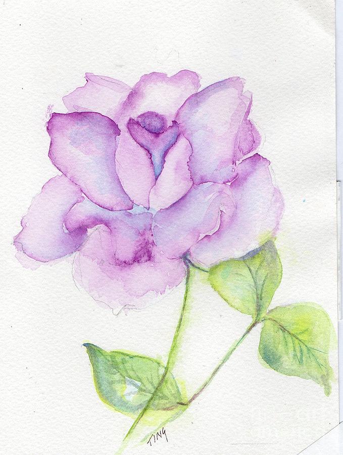 Blushing Rose Painting by Doris Blessington