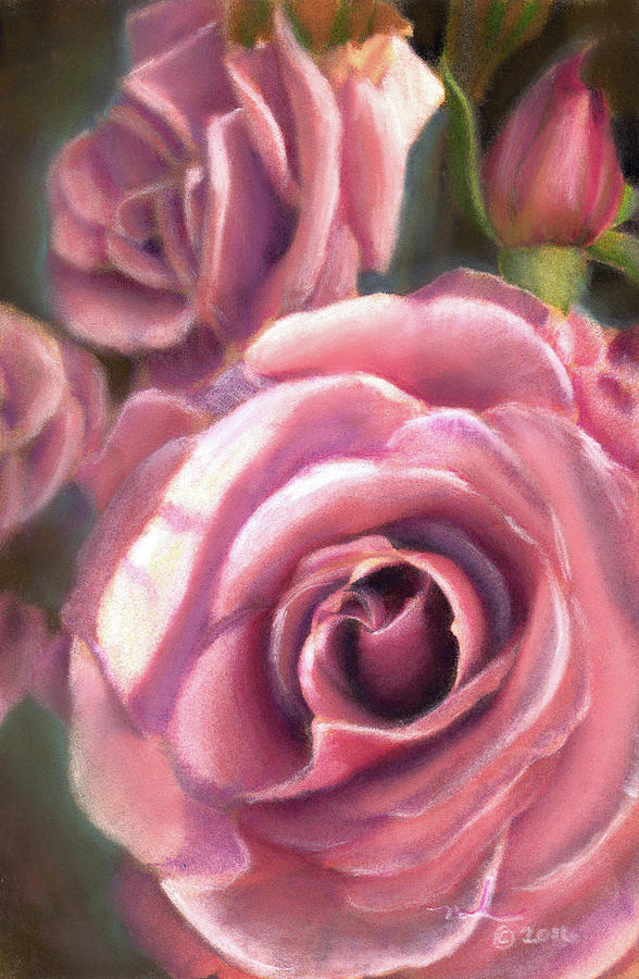 Blushing Roses Painting by Melissa Herrin