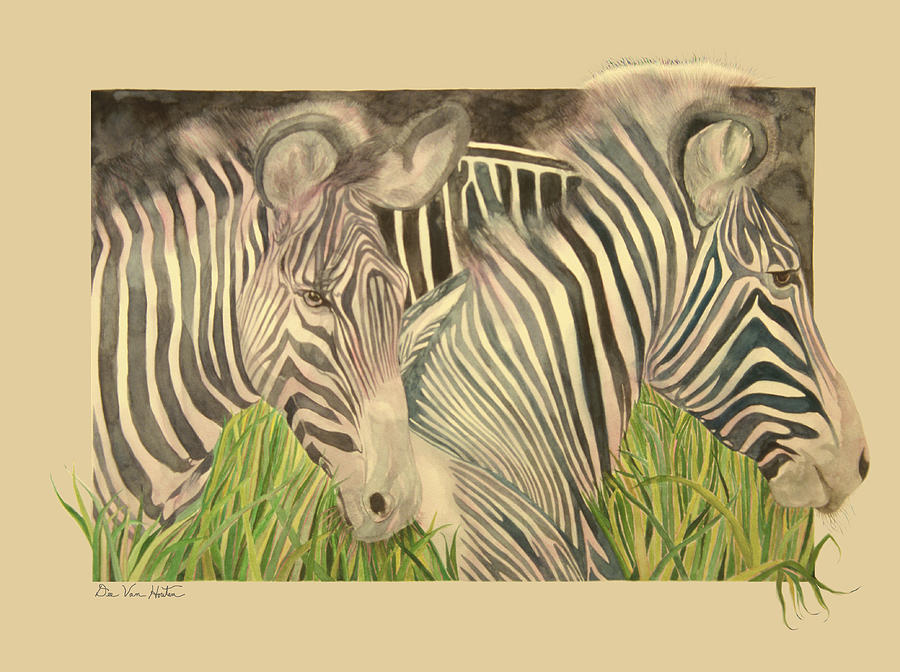 Zebra Blushing Stripes by Dee Van Houten Zebra Blushing Stripes by Dee Van Houten